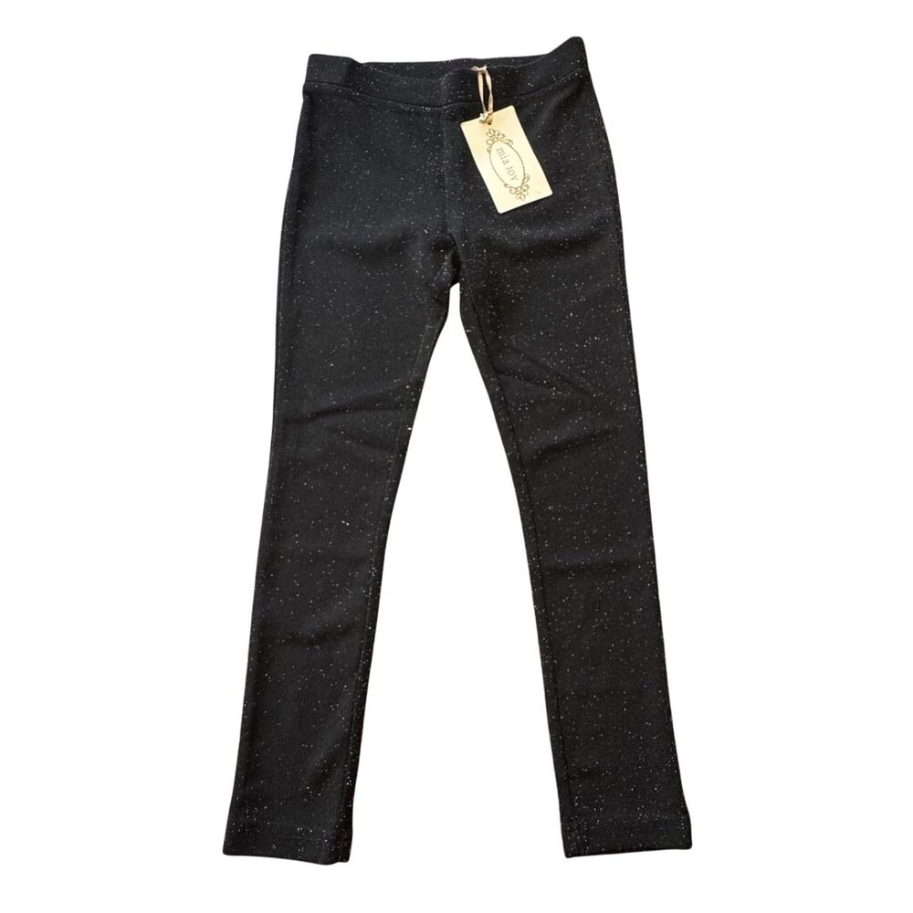 JOYFOLIE MIA JOY Black Glitter Leggings Girls 5 5T NEW Naiya Legging NWT Girl - Picture 1 of 8